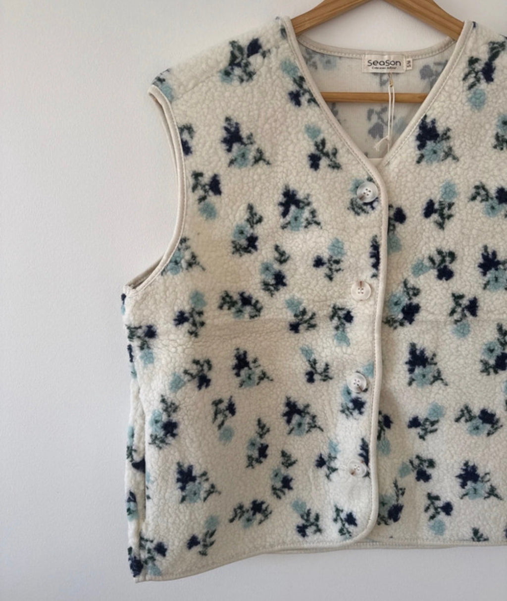 Veste sans manches fleuris