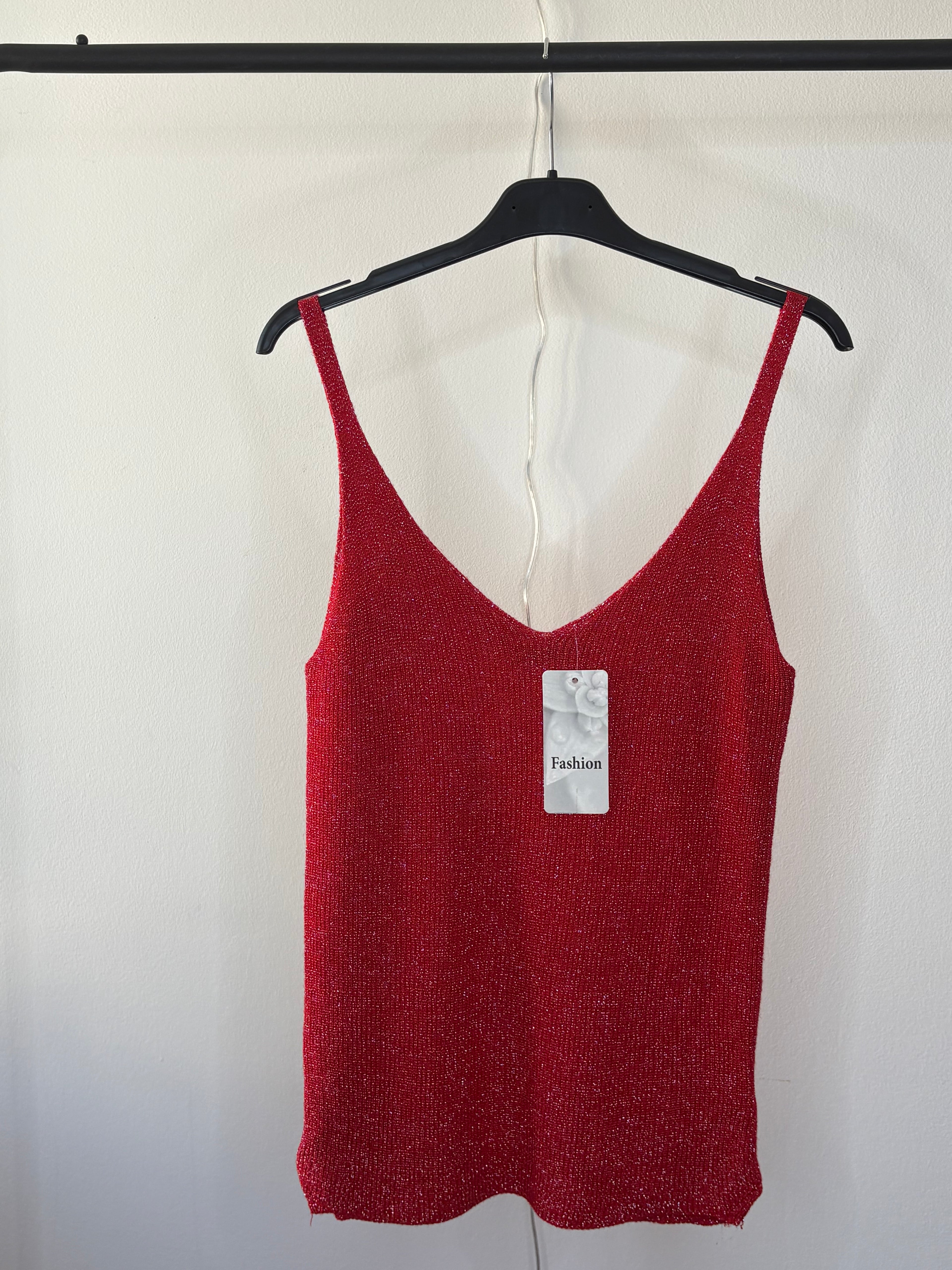Débardeur pailleté – Fabriqué en Italie - Taille unique