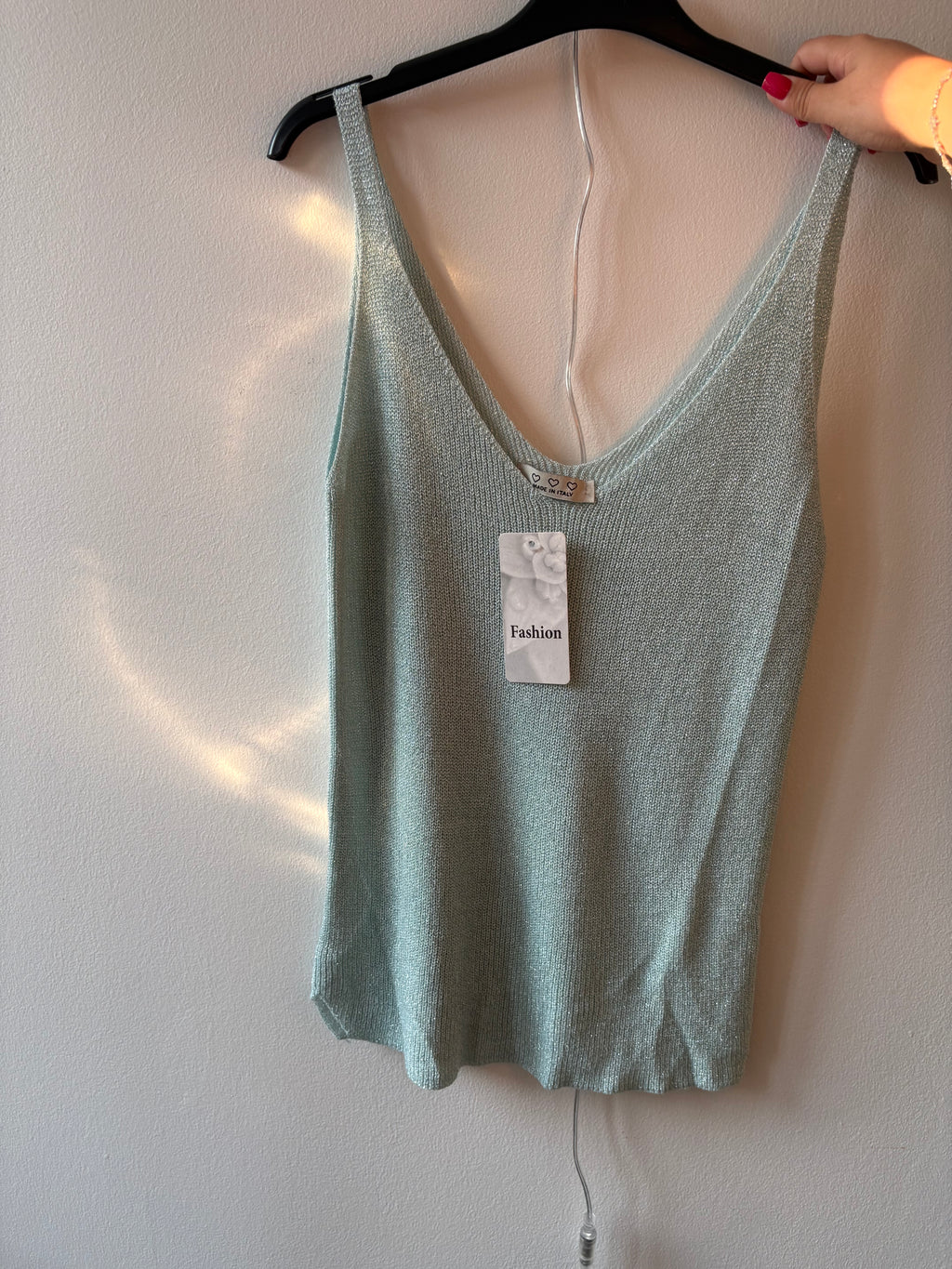 Débardeur pailleté – Fabriqué en Italie - Taille unique