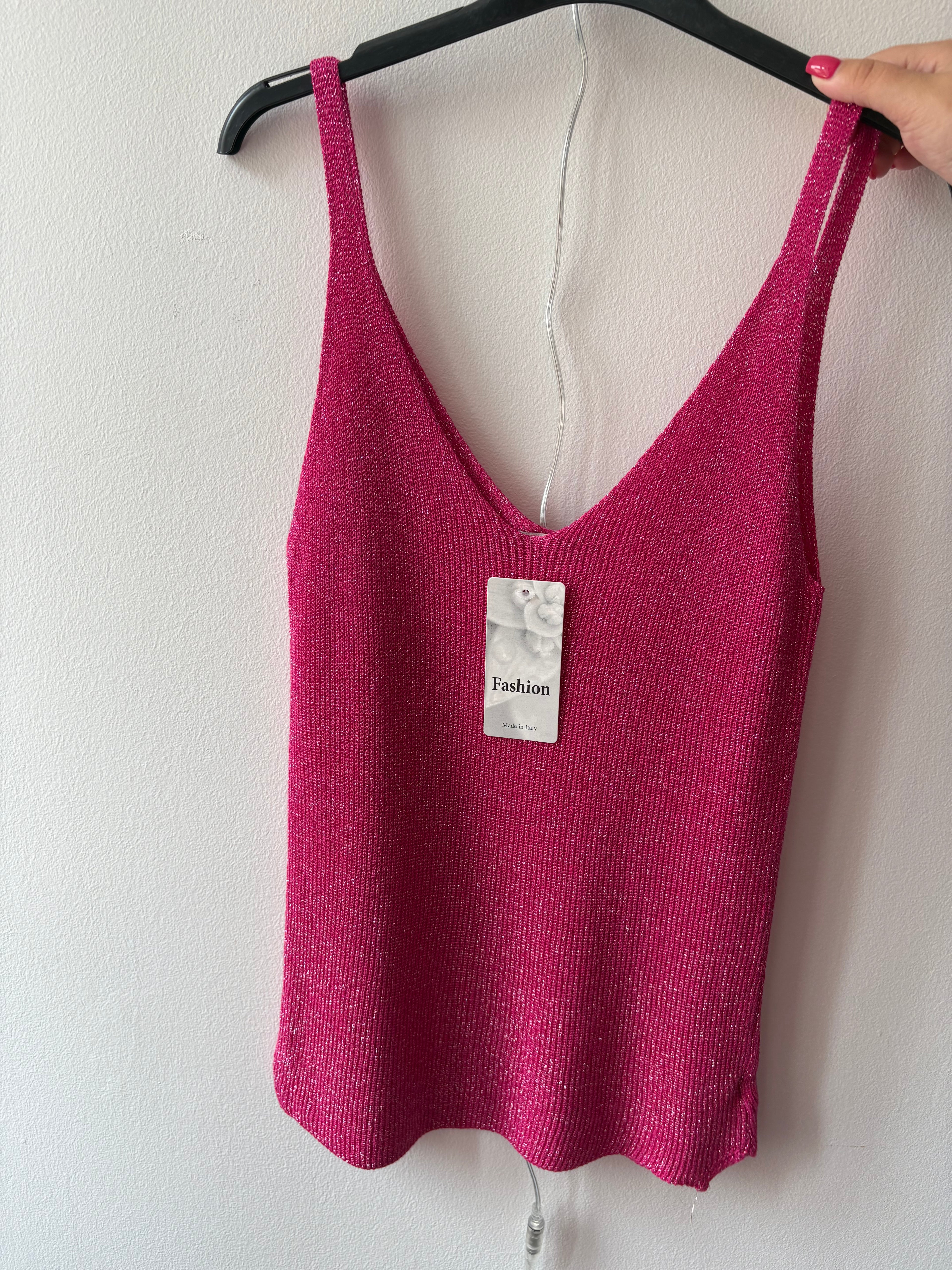 Débardeur pailleté – Fabriqué en Italie - Taille unique