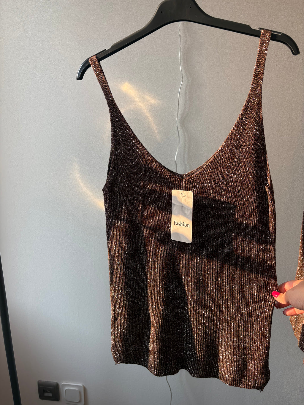 Débardeur pailleté – Fabriqué en Italie - Taille unique