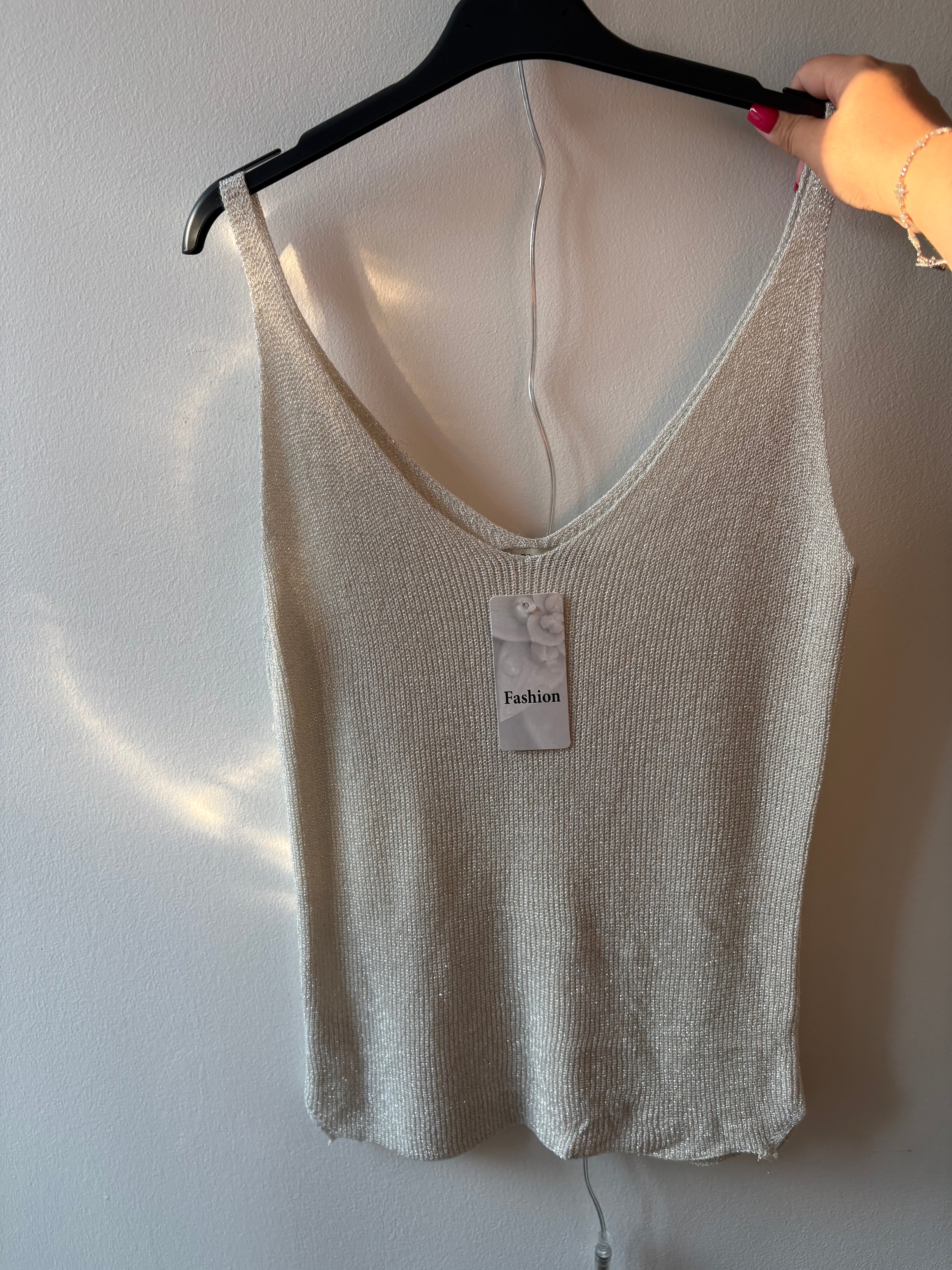 Débardeur pailleté – Fabriqué en Italie - Taille unique