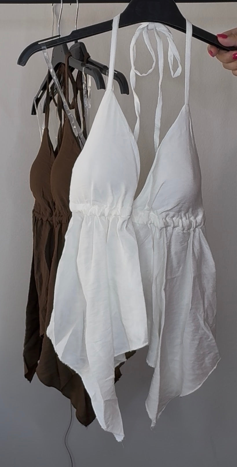 Top dos nu fluide – Blanc ou marron chocolat
