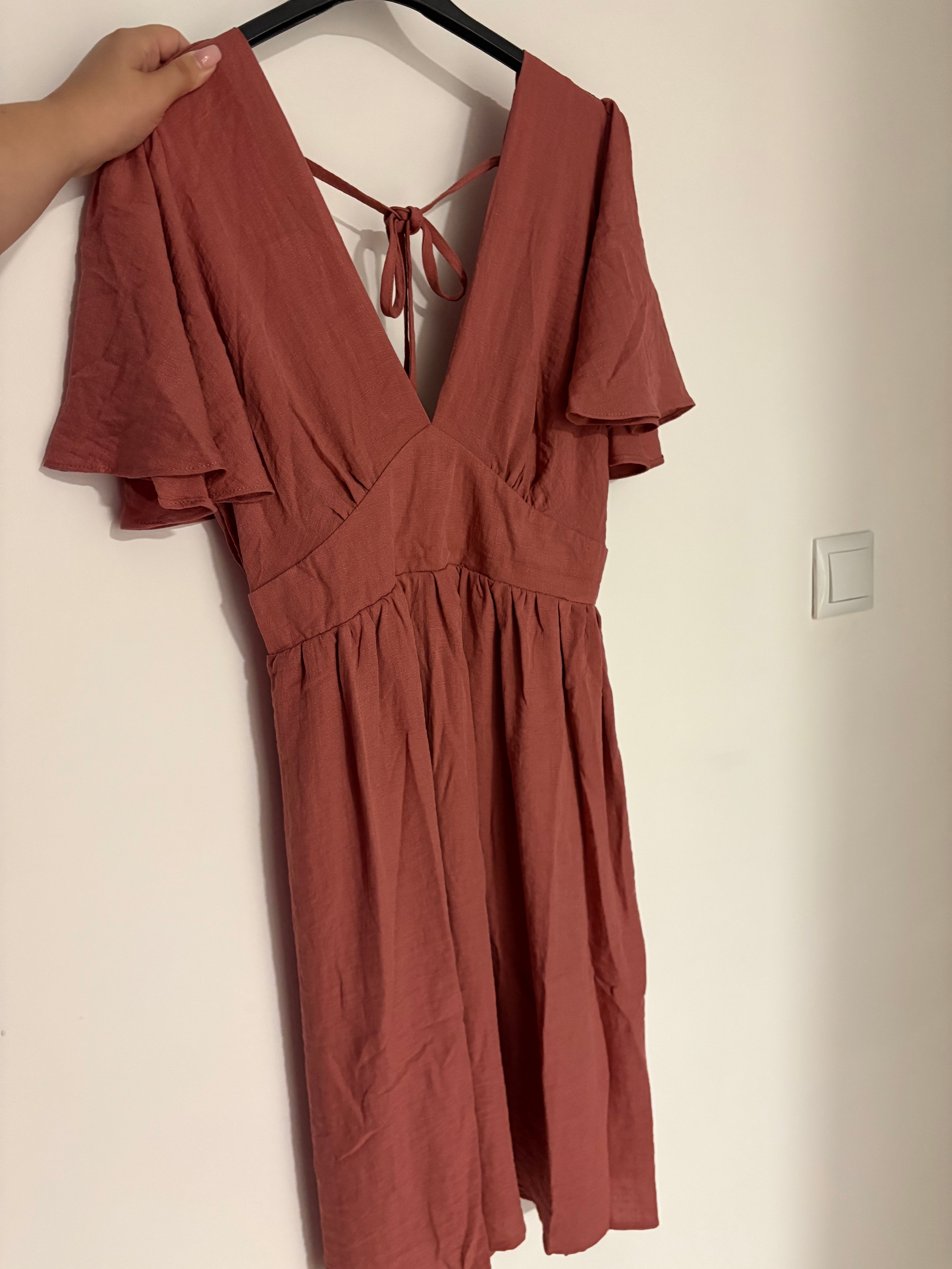 Robe en coton rose terracotta – In April 1986