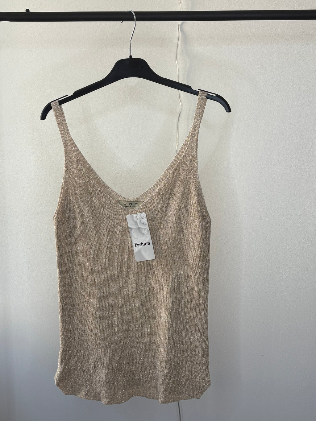 Débardeur pailleté – Fabriqué en Italie - Taille unique