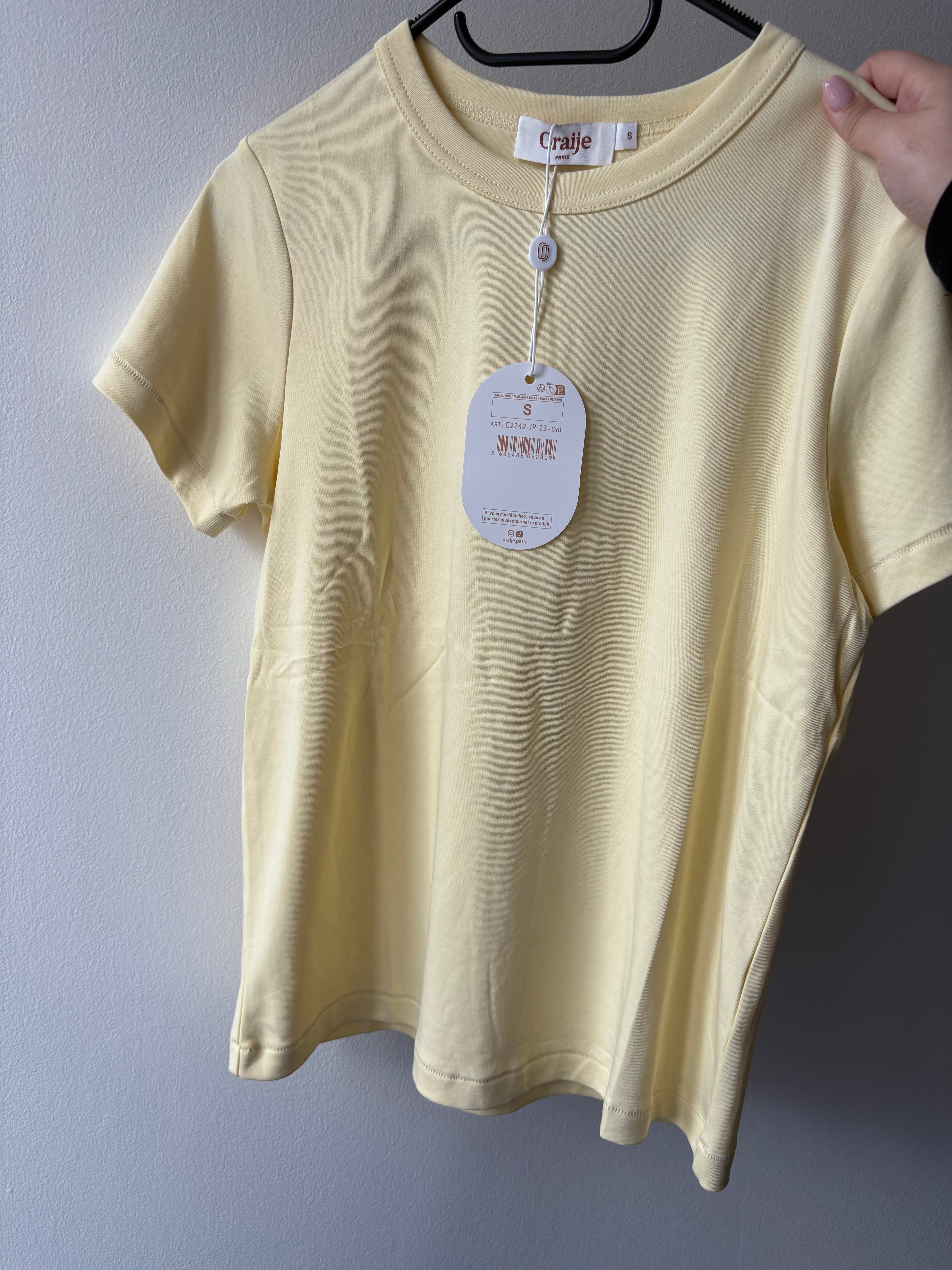T-shirt Jaune Pastel